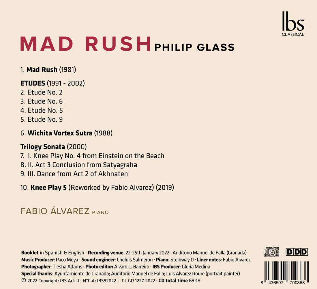 MAD RUSH - Philip Glass CD